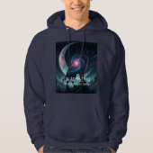 Veste À Capuche Galaxy Wolf Silhouette with Mystical Nebula Moon (Devant)