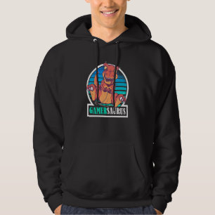 Veste À Capuche Gamersaurus Cool Gamer Rex Joueur Jeux Vidéo Gami