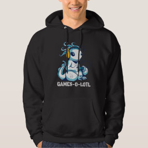 Veste À Capuche Gamesolotl Axolotl Jouant aux jeux vidéo sur conso