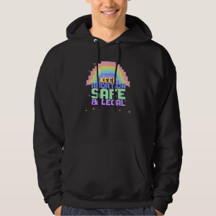 Veste À Capuche Gardez l'avortement sûr et légal Rainbow Pro Choic