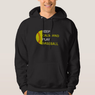Veste À Capuche Gardez votre calme et jouez au baseball