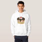 Veste À Capuche Gâteau au Chocolat avec Fraise (Devant entier)
