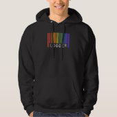 Veste À Capuche Gay Logger Pride Flag Barcode Queer Rainbow LGBTQ (Devant)