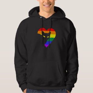 Veste À Capuche Gay pride Rainbow Heart Cat Lgbt Pride Mois