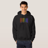 Veste À Capuche Gay Queer Code-Barres Fierté Genderfluid Esthétiqu (Devant entier)
