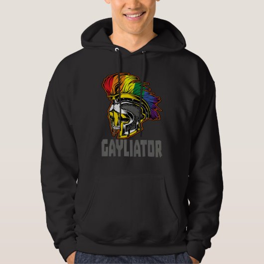 Veste À Capuche Gayliator Sword Fighter Helmet with Rainbow Feathe (Devant)