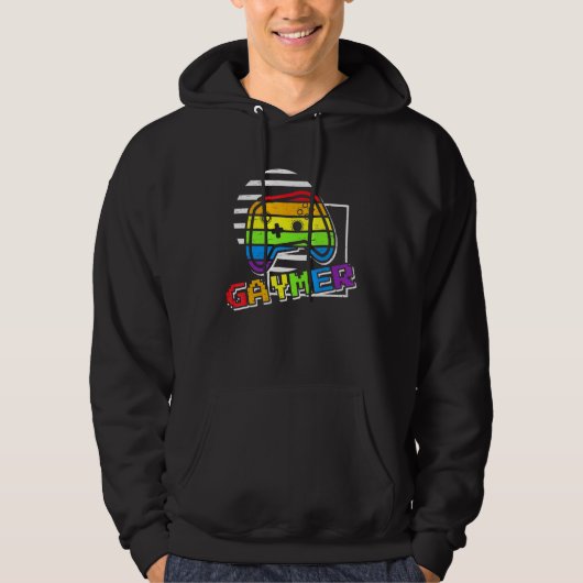 Veste À Capuche Gaymer Jeu sur le jeu de gamer Jeu Lesbienne Bisex (Devant)
