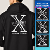 Veste À Capuche Generation X Customize Year and backside Quote 