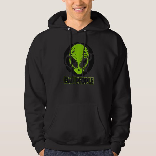 Veste À Capuche Gens Ew Ufo Complot Alien (Devant)