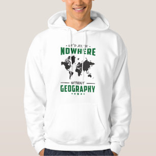 Veste À Capuche Géographie Professeur Funny Monde Continents Idée