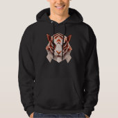 Veste À Capuche Geometric Tiger Polygon Low Poly Tiger Face (Devant)