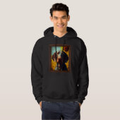 Veste À Capuche German Shorthaired Pointer Painting Sunflower Flow (Devant entier)