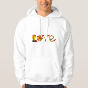 Veste À Capuche Gif Pompiers Feu Sauvetage Camion de pompier Amour