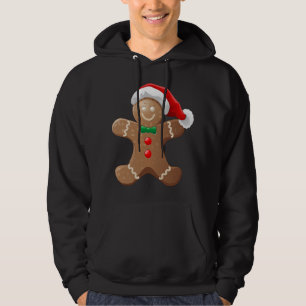 Veste À Capuche Gingerbread Homme Cookie avec le Père Noël Casquet