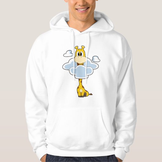 Veste À Capuche Girafe avec Nuages (Devant)