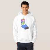 Veste À Capuche Girafe dormant avec couverture et oreiller (Devant entier)