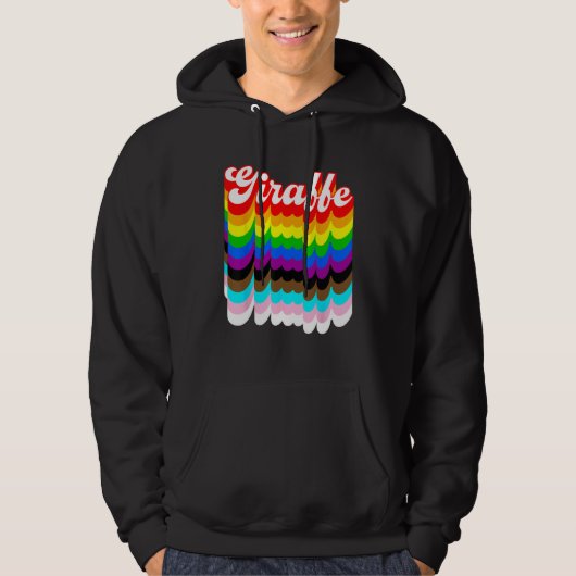 Veste À Capuche Giraffe LGBTQ pride rainbow (Devant)
