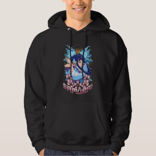 Veste À Capuche Girl Samurai Katana Japonaise Guerrier Fighter Ken