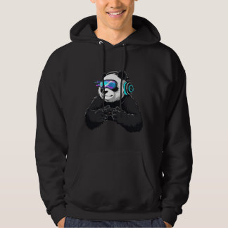 Veste À Capuche Glitch Panda Gamer – Cyber Streamer Gaming Mascot 
