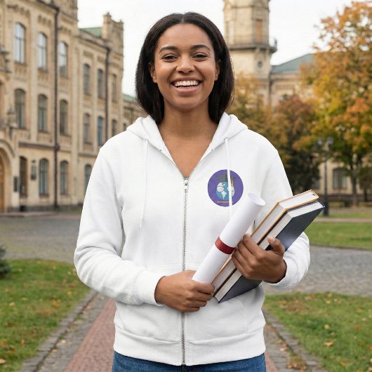 Veste À Capuche Global Education Graduation Cap Earth Smart Planet