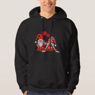 Veste À Capuche Gnomes couple Holding Coeurs amour motif Valentin