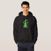 Veste À Capuche Gnomes Vert Avec Shamrock Pour St Patrick's D (Devant entier)