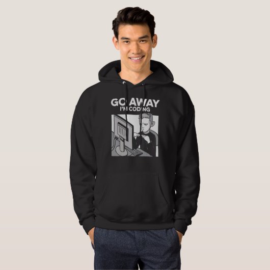 Veste À Capuche Go Away I'm Coding Programmer Software Developer N (Devant entier)