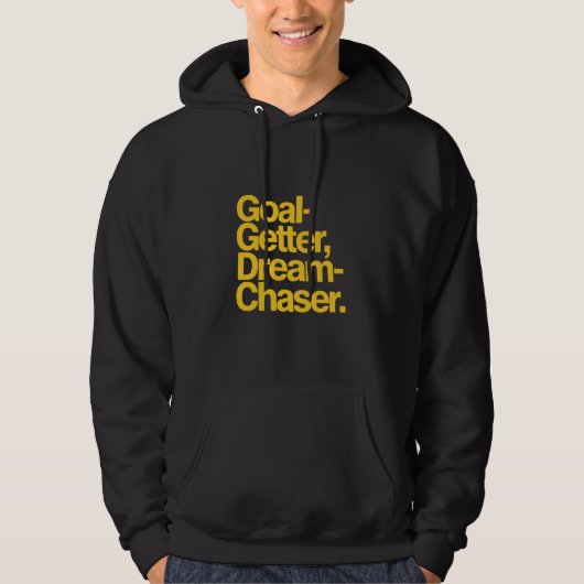 Veste À Capuche Goal Getter Dream Chaser Yellow Typography (Devant)