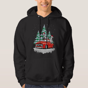 Veste À Capuche Goat Riding Red Truck Xmas Merry Christmas