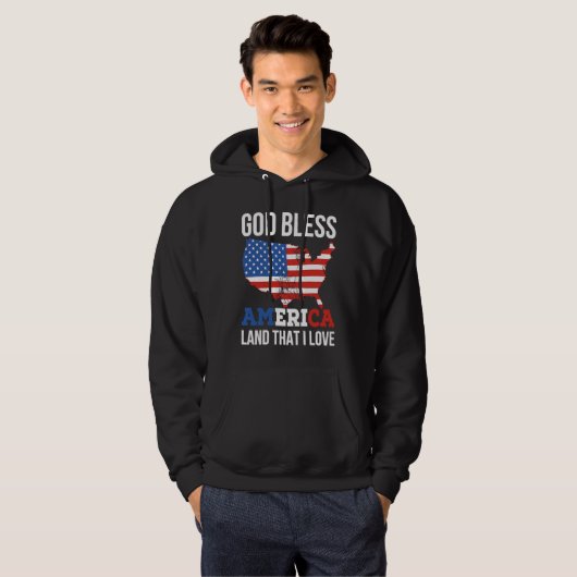 Veste À Capuche God Bless America (Devant entier)