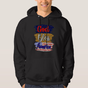 Veste À Capuche God Bless America Pride American Flag 4 juillet