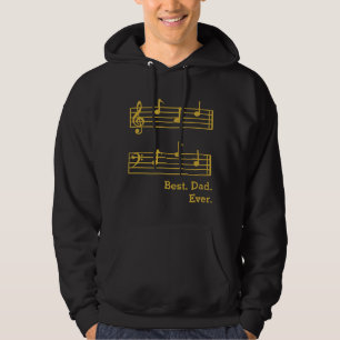 VESTE À CAPUCHE GOLD MUSIC AMATEUR NOTES MEILLEUR PAPA JAMAIS TREB