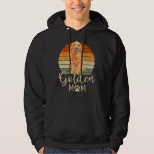 Veste À Capuche Golden Mom Retro Sunset Golden Retriever Dog Mama