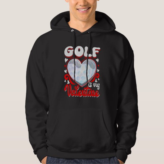 Veste À Capuche Golf Is My Valentine Happy Valentine's Day Couple (Devant)