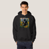 Veste À Capuche Gorille Ape Dans Un Champ De Tournesol (Devant entier)