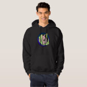 Veste À Capuche Goth Alien Chat Shapeshifter Vaporwave (Devant entier)