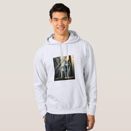 Veste À Capuche Gothic Wolf Moonlight Oil Painting Hoodie (Devant entier)