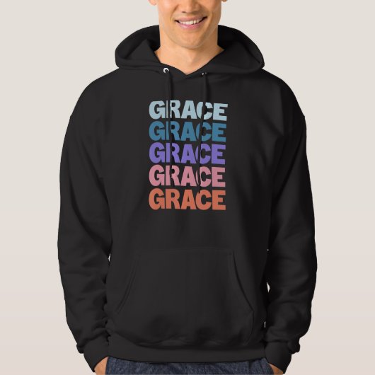 Veste À Capuche Grace de texte répétée moderne (Devant)