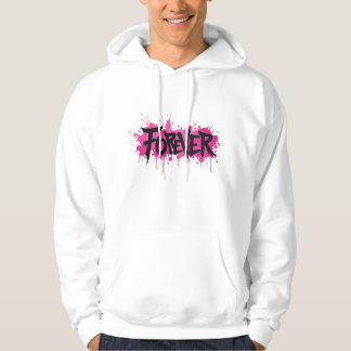 Veste À Capuche Graffiti rose "FOREVER"