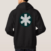 Veste À Capuche Grand Asterisk - Vert foncé et blanc (Dos)