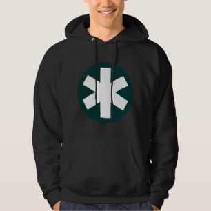 Veste À Capuche Grand Asterisk - Vert foncé et blanc