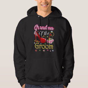 Veste À Capuche Grand-Mère De La Pièce Joyeuse Mariage Fleur Rose