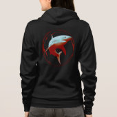 Veste À Capuche Grande conception graphique de requins blancs (Dos)