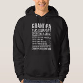 Veste À Capuche Grandpa Tech Support Operating Manual Funny Gift (Devant)