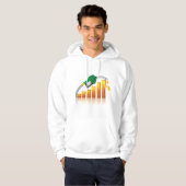Veste À Capuche Graphique à barres de l'inflation due à la hausse (Devant entier)