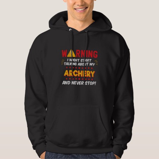 Veste À Capuche Graphique de blague sur l'arc et la flèche de tir (Devant)