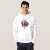 Veste À Capuche Graphique et texte colorés (Devant entier)