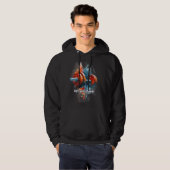 Veste À Capuche Graphique et texte colorés (Devant entier)