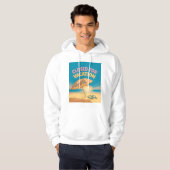 Veste À Capuche Graphique Mode Vacances Coucher de Soleil sur la P (Devant entier)