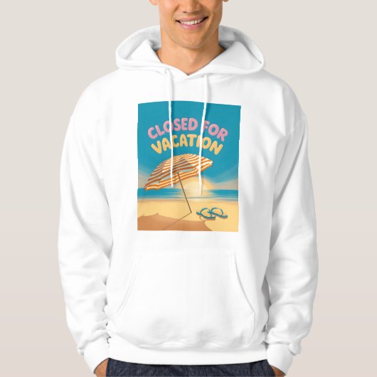 Veste À Capuche Graphique Mode Vacances Coucher de Soleil sur la P (Devant)